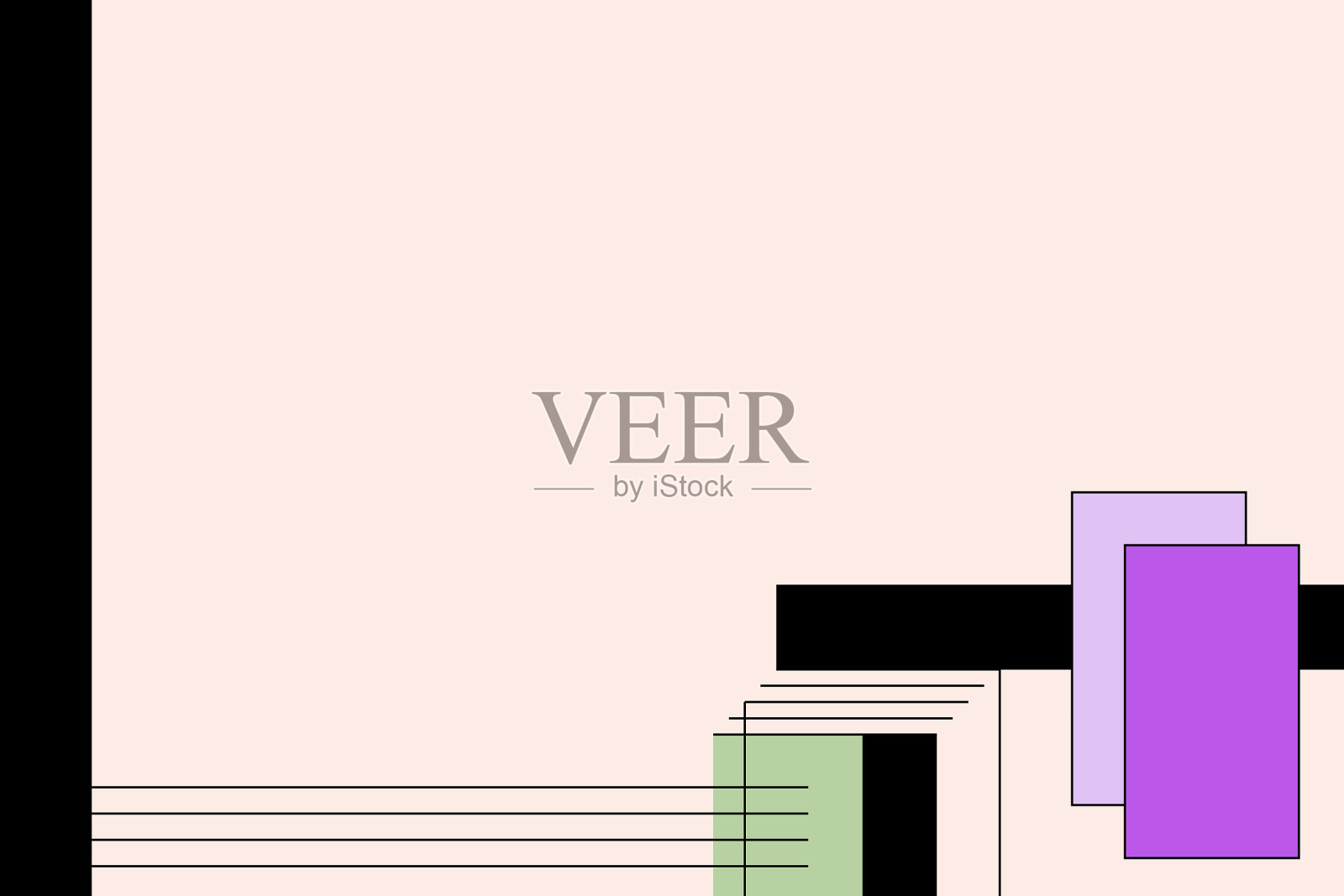 背景几何形状和线条插画图片素材