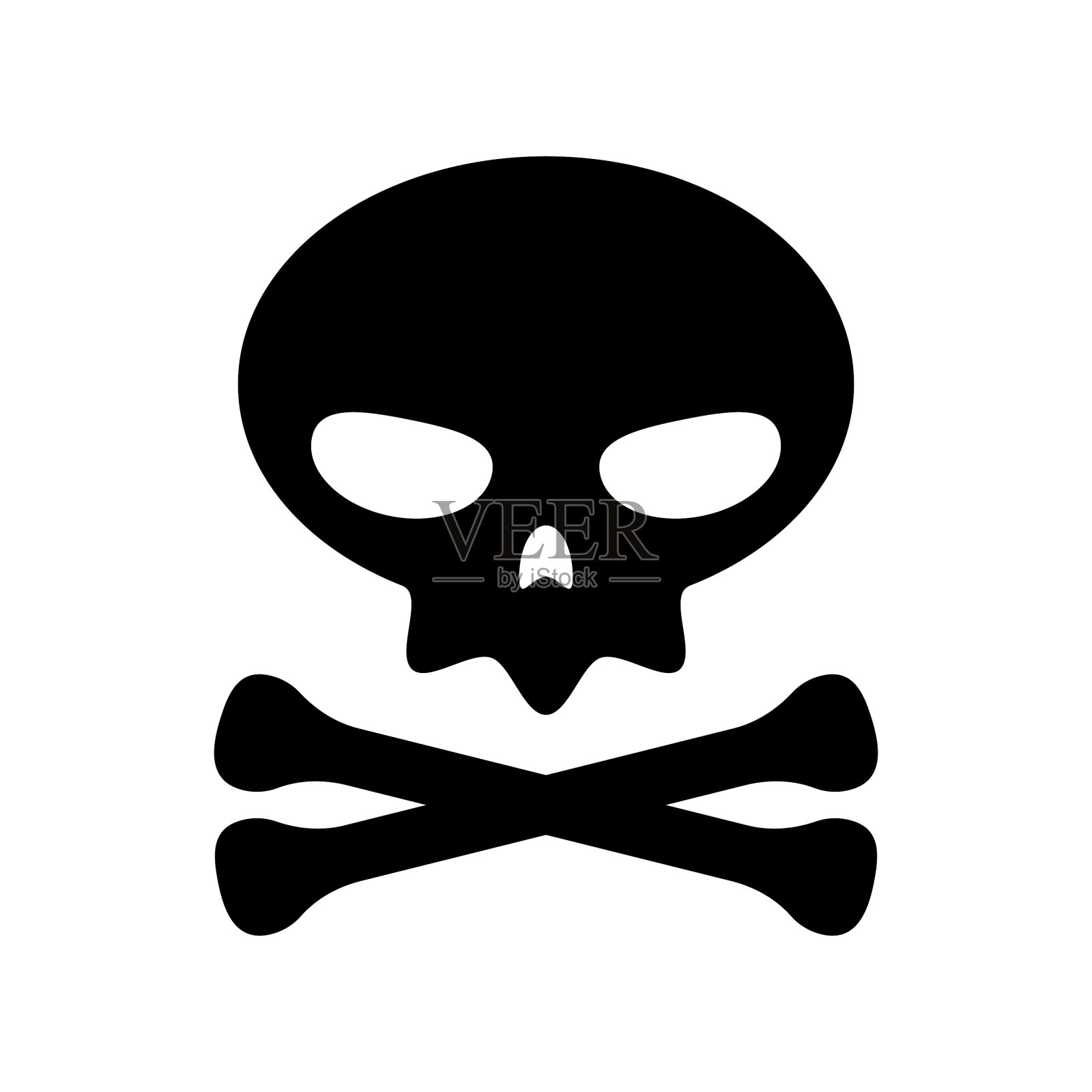 人类头骨轮廓设计插画图片素材