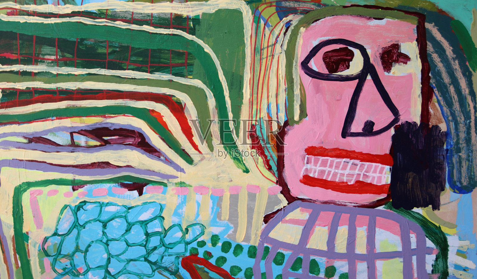 早晨的阳光在花园里插画图片素材