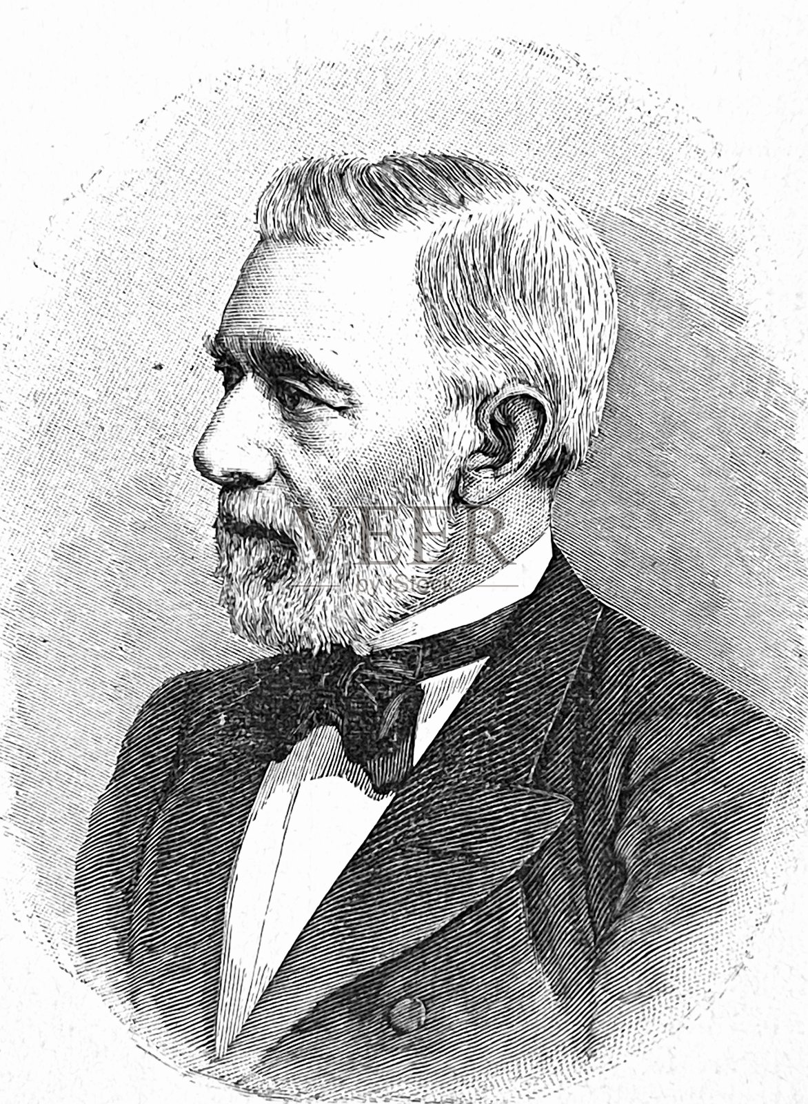 美因河畔法兰克福市长约翰内斯·冯·米克尔插画图片素材