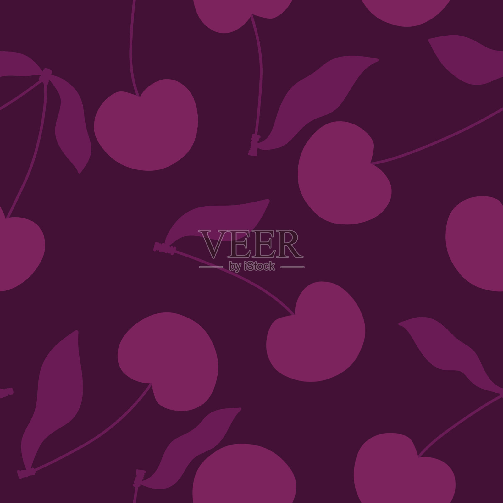 夏季水果无缝图案的孩子和面料插画图片素材