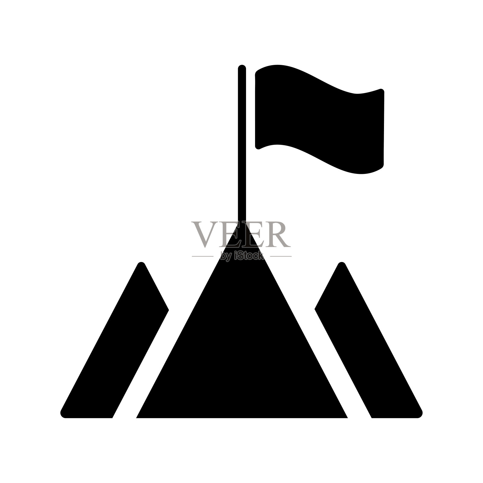 目标峰会图标。插画图片素材