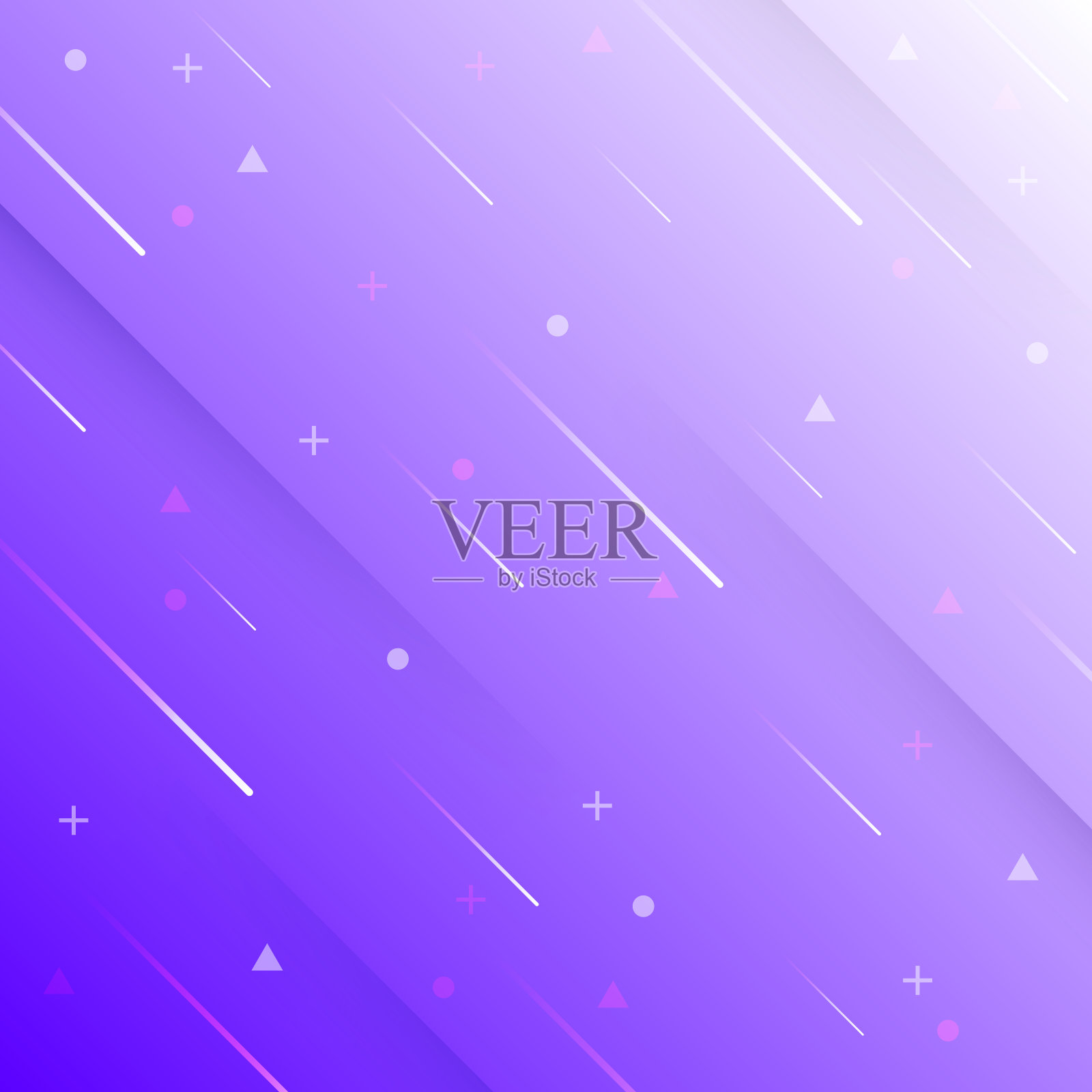 抽象设计与几何形状-时髦的紫色梯度插画图片素材