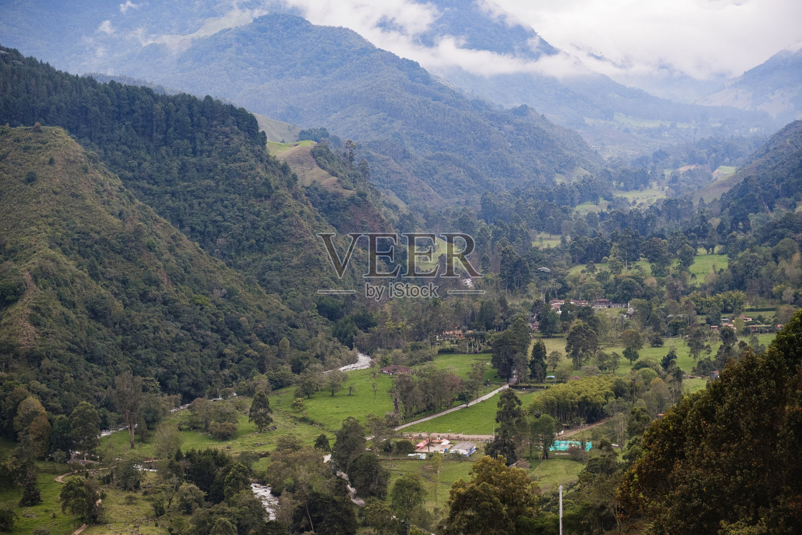 咖啡文化景观，哥伦比亚可可谷照片摄影图片