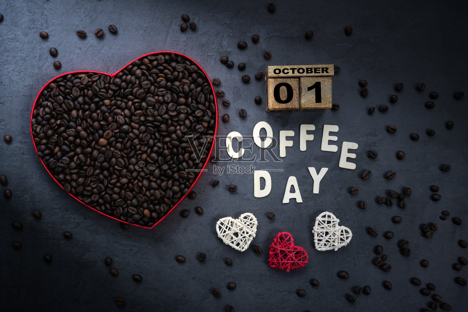 国际咖啡日概念平面图像照片摄影图片