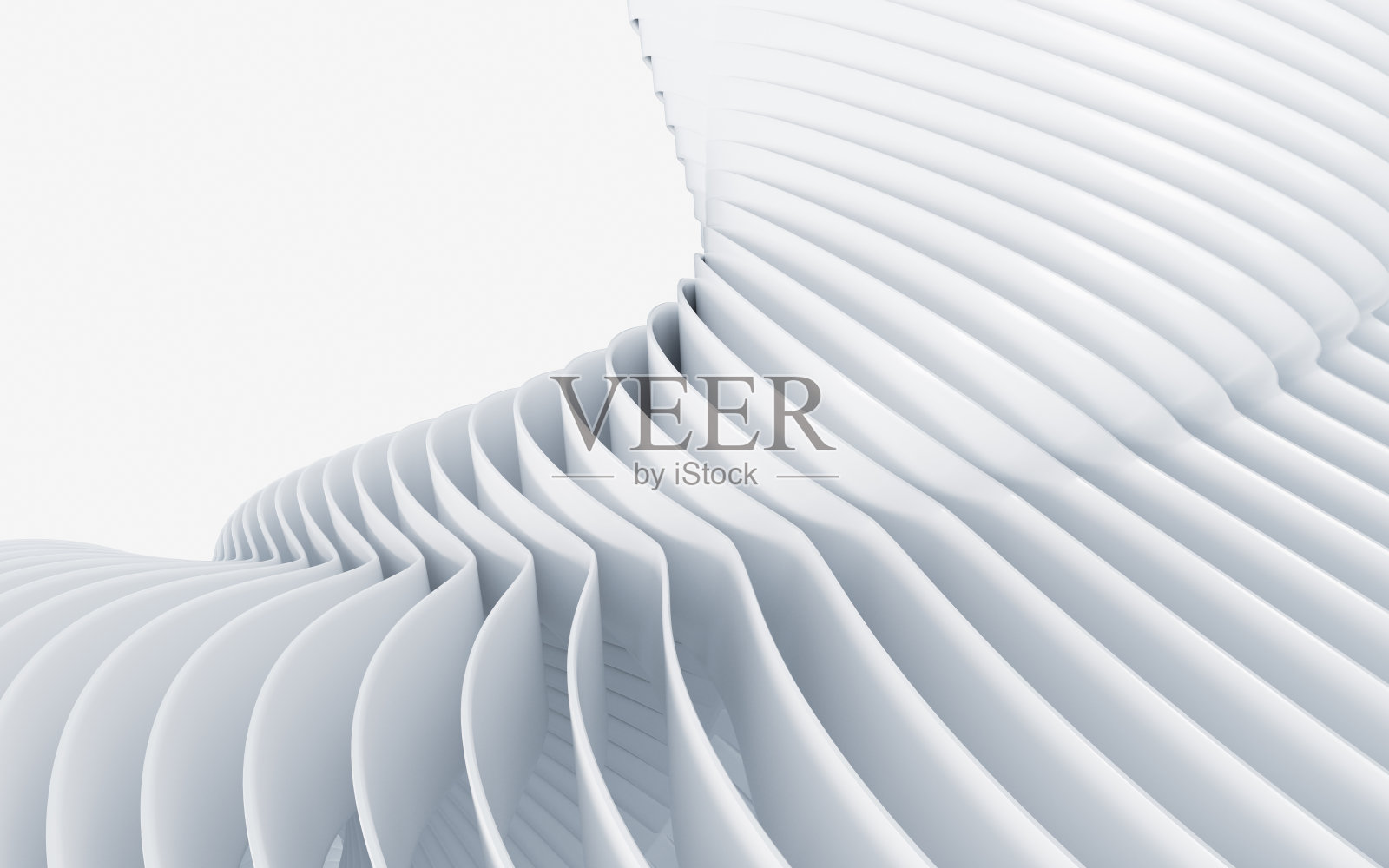 白色抽象室内建筑，3d渲染。照片摄影图片