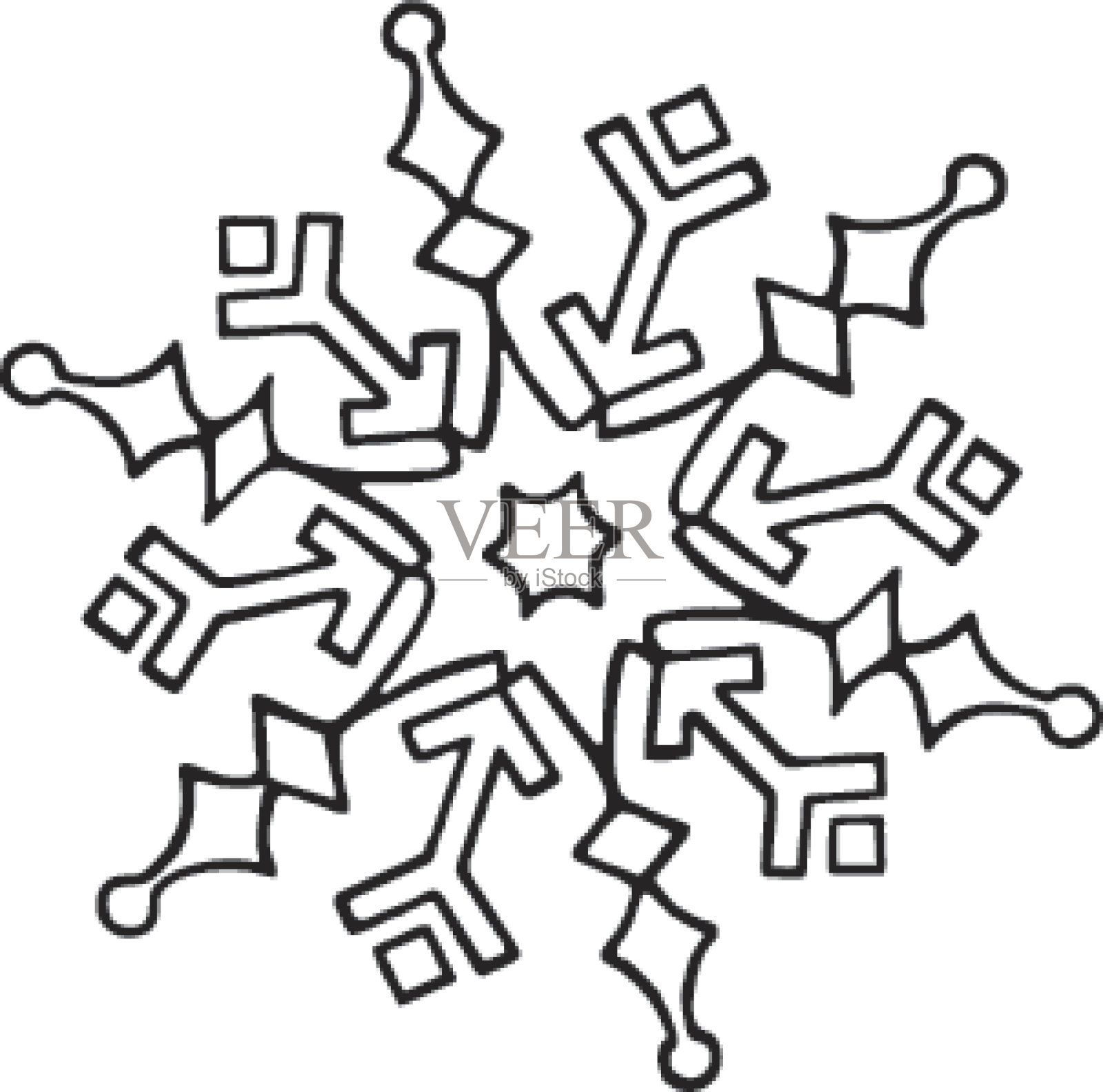 雪花设计元素图片