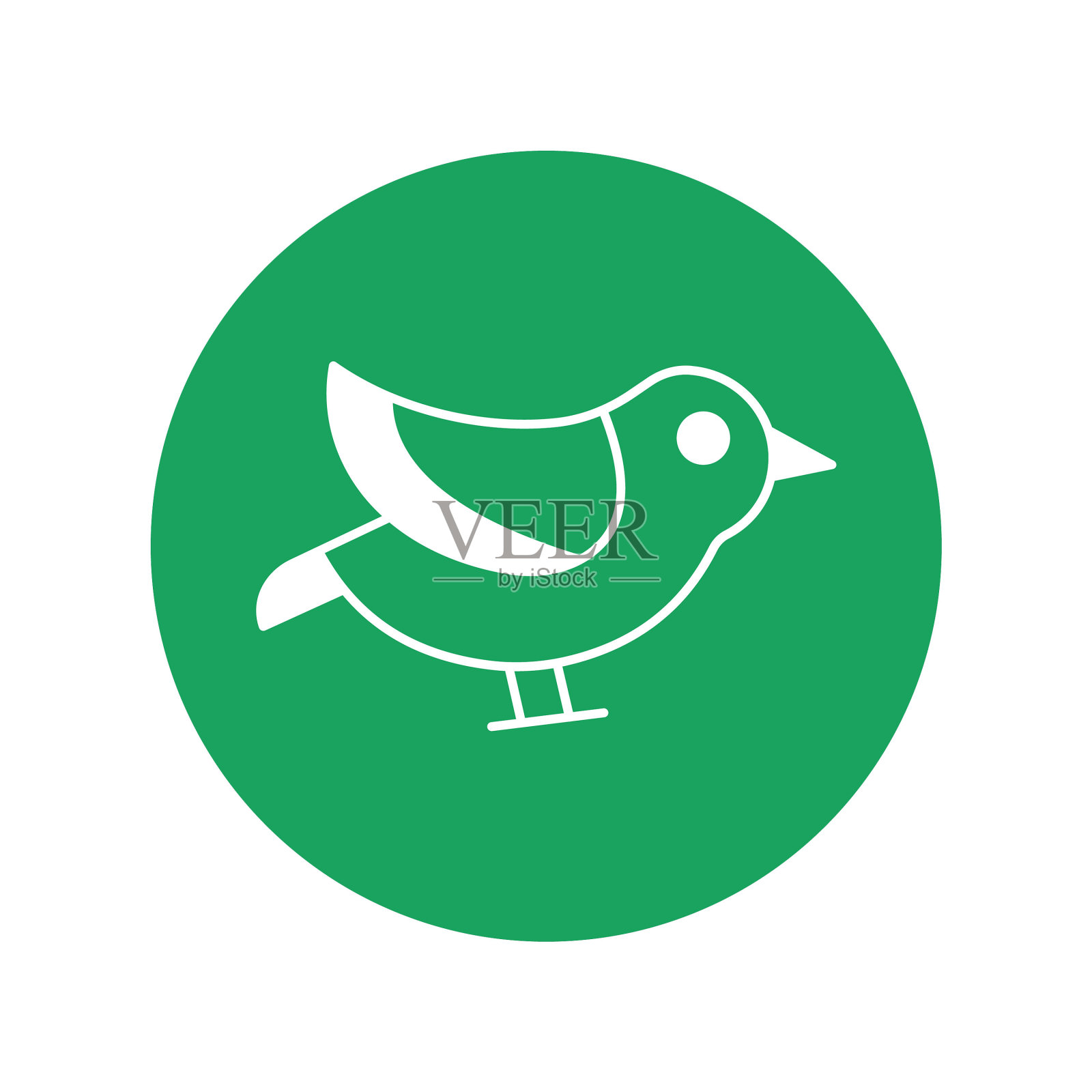 鸟矢量图标，可以很容易地修改或编辑插画图片素材