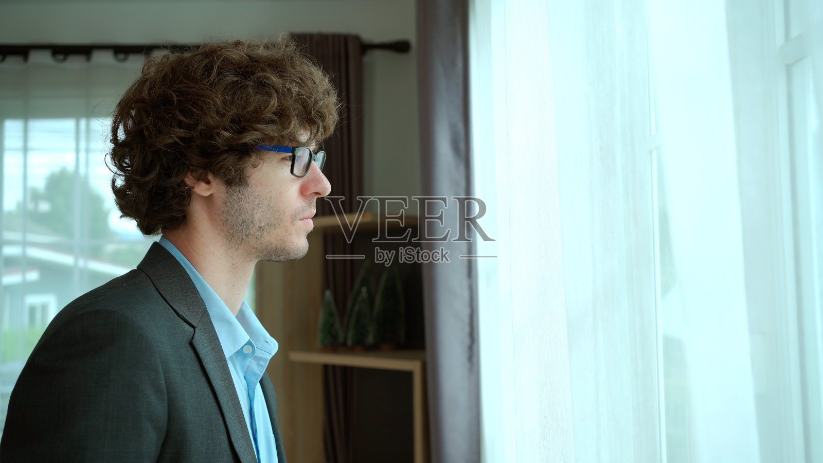 商人的肖像。照片摄影图片