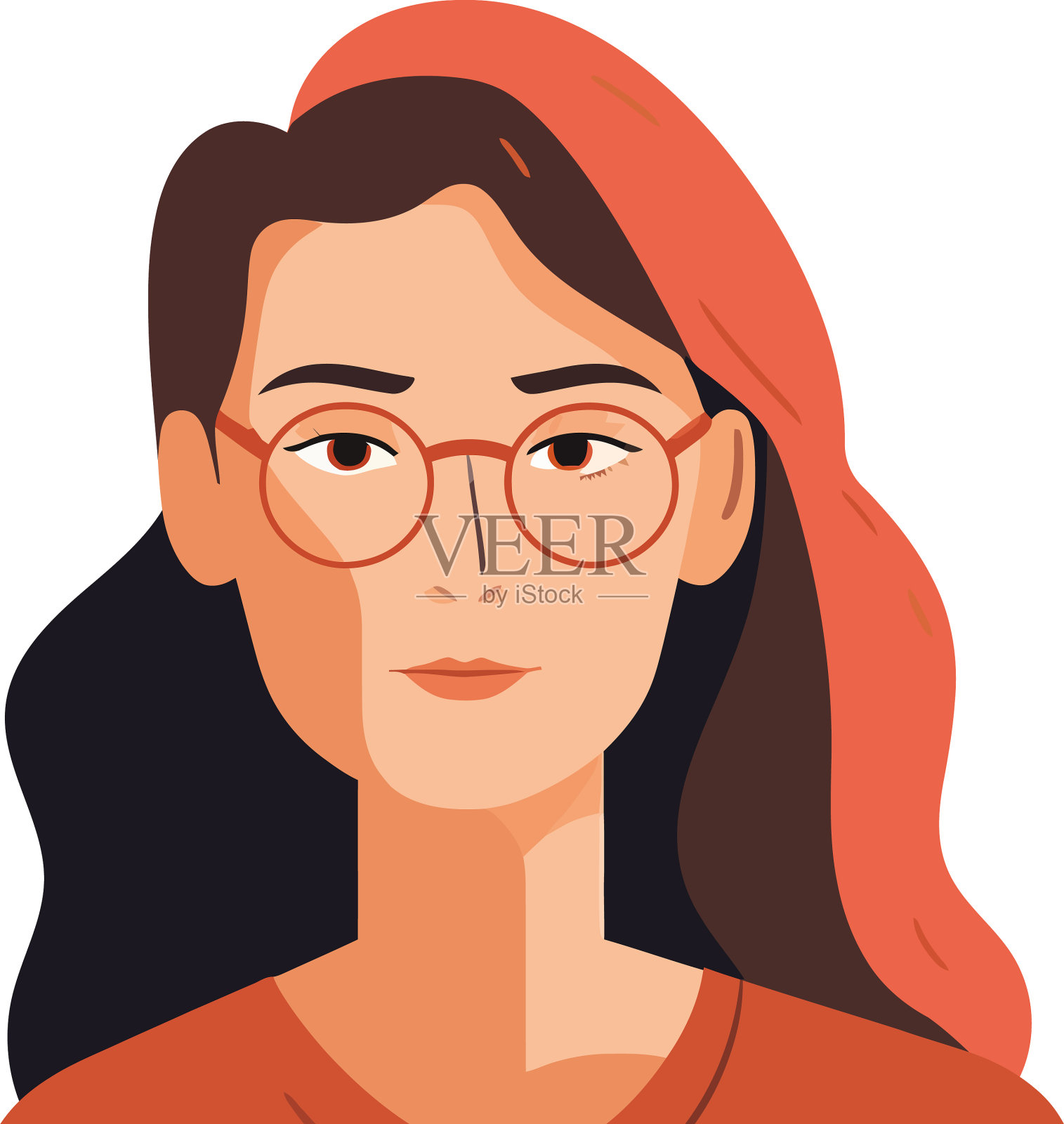 微笑的女人设计元素图片