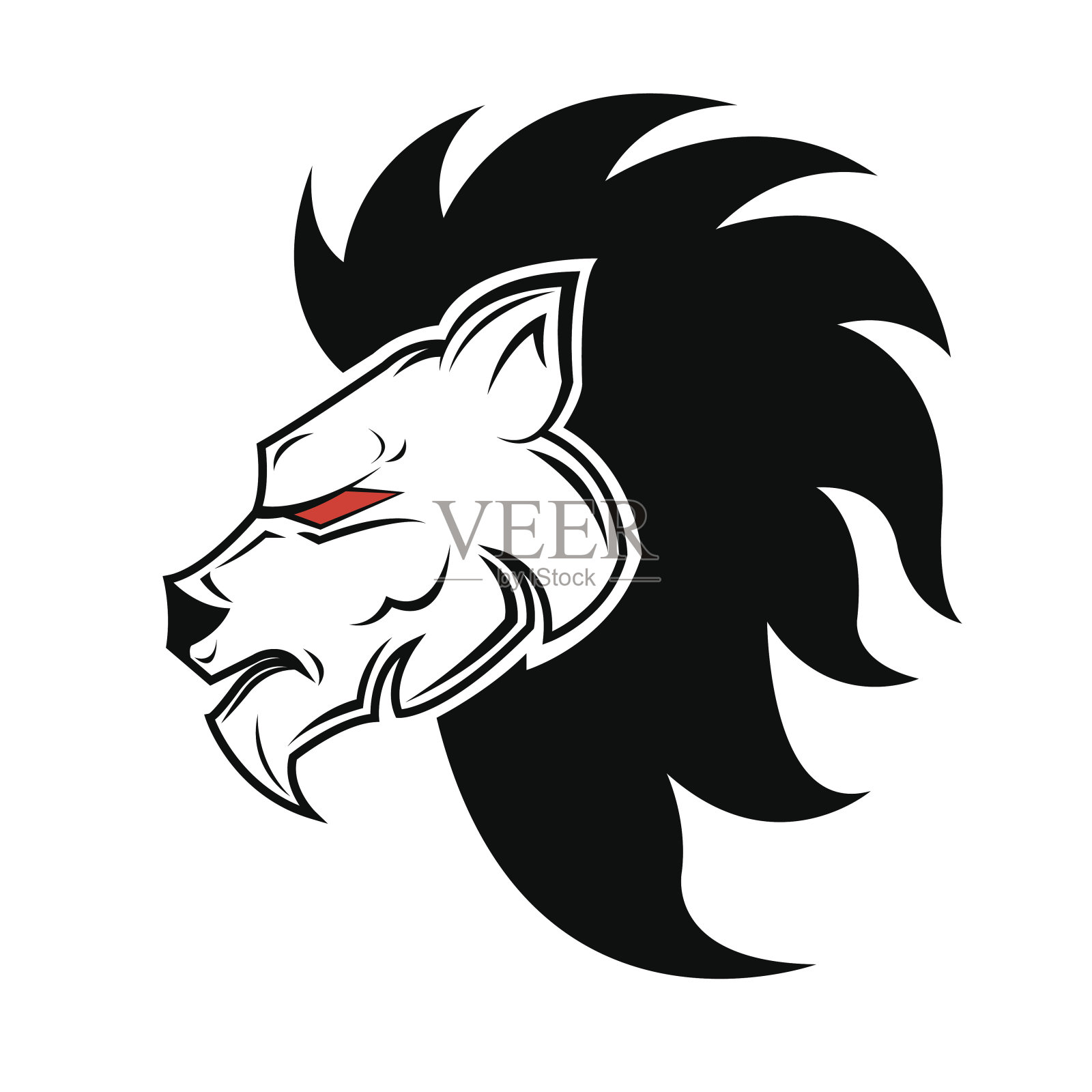 狮子的头插画图片素材