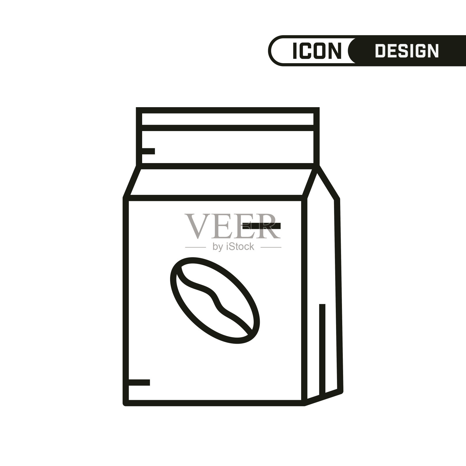 咖啡行图标。单一的图标设计。多用途和编辑细线设计。插画图片素材