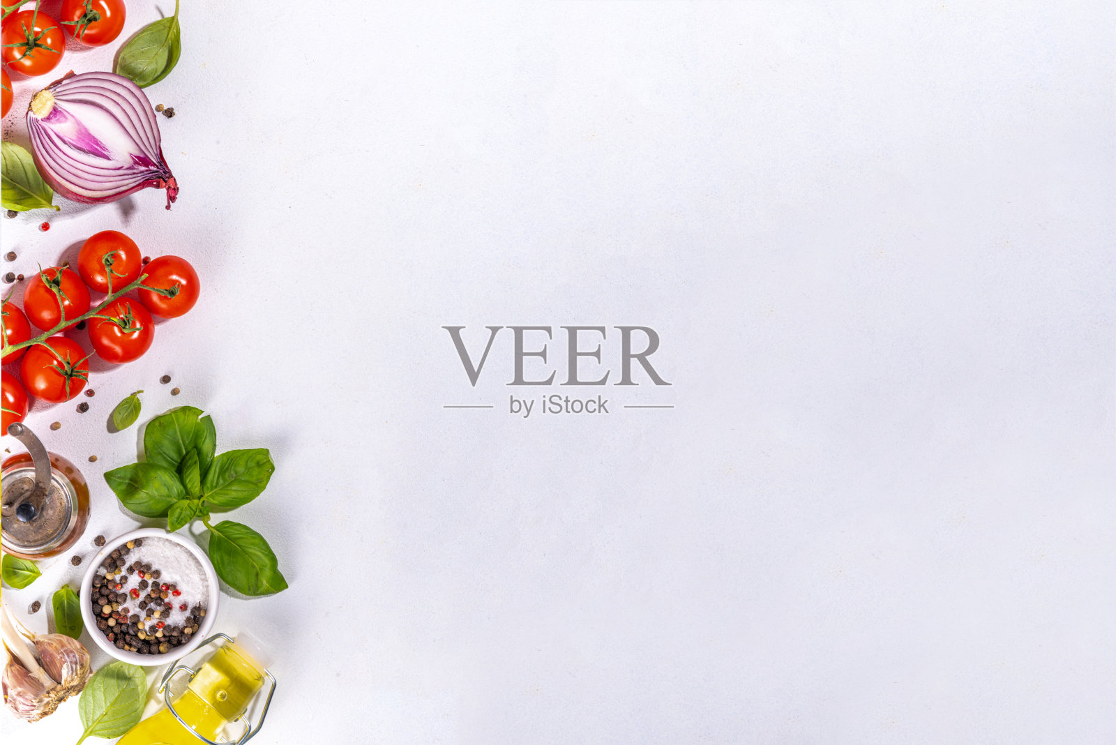 烹饪原料白表背景照片摄影图片