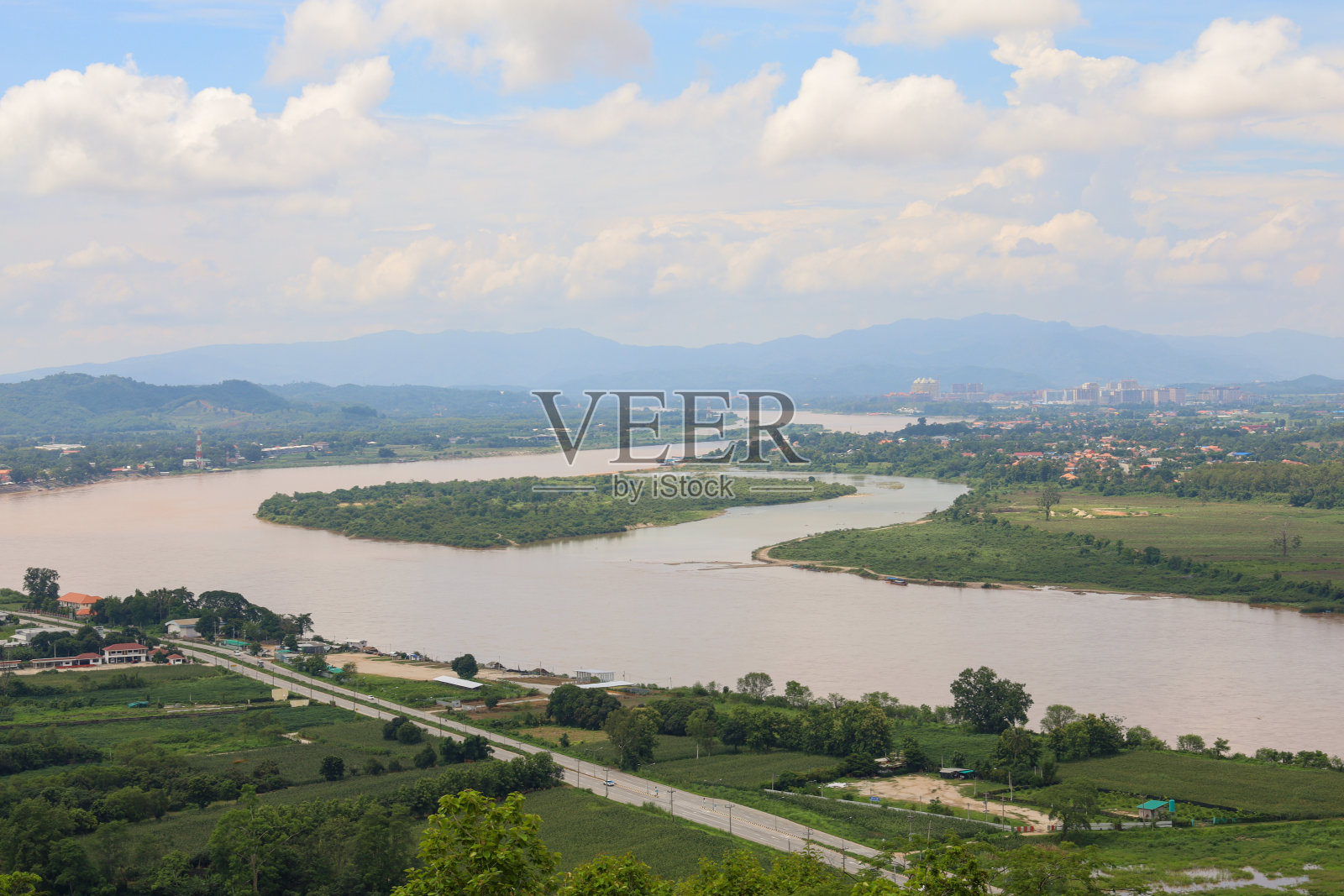 湄公河是泰国美丽的自然河流照片摄影图片