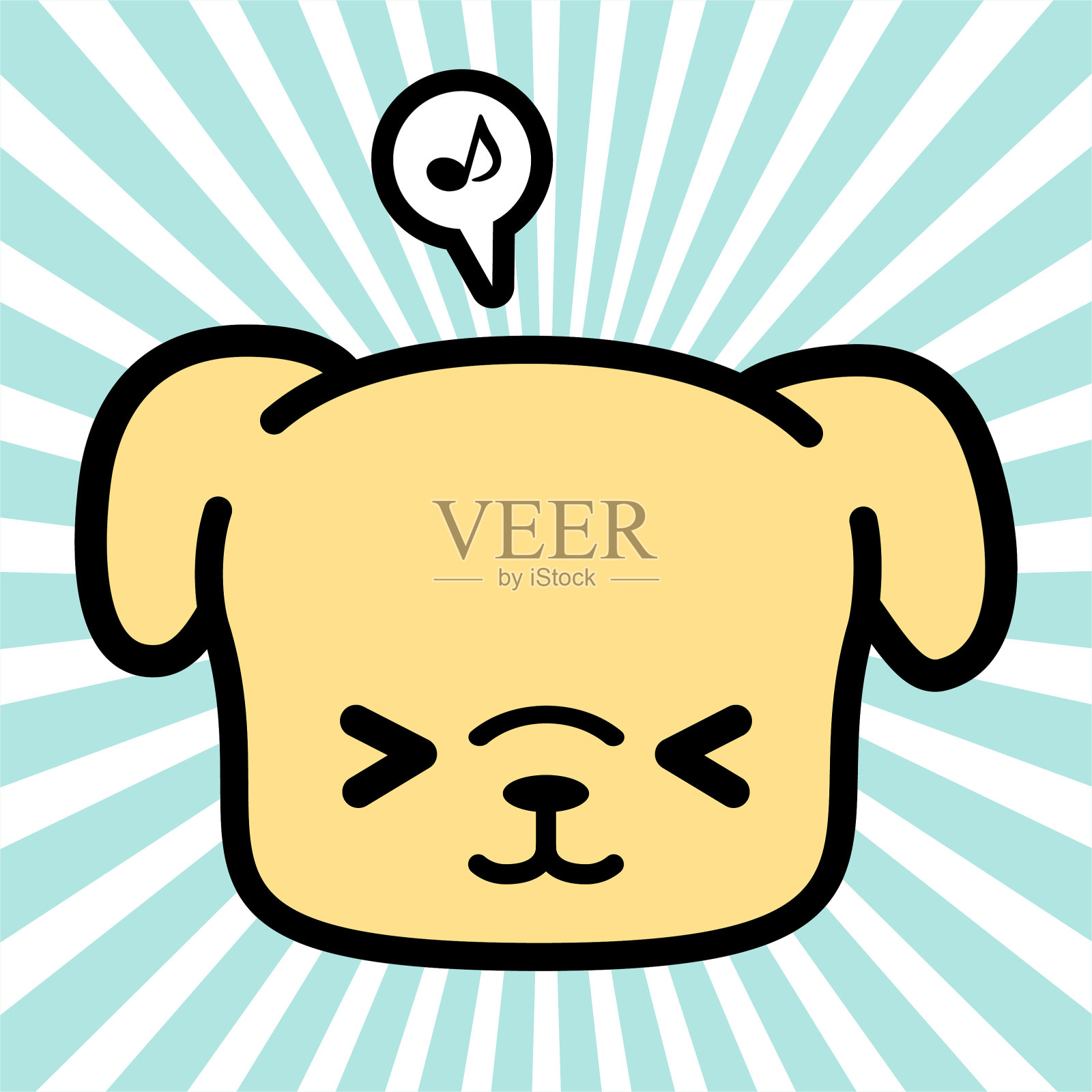 可爱的狗狗角色设计插画图片素材