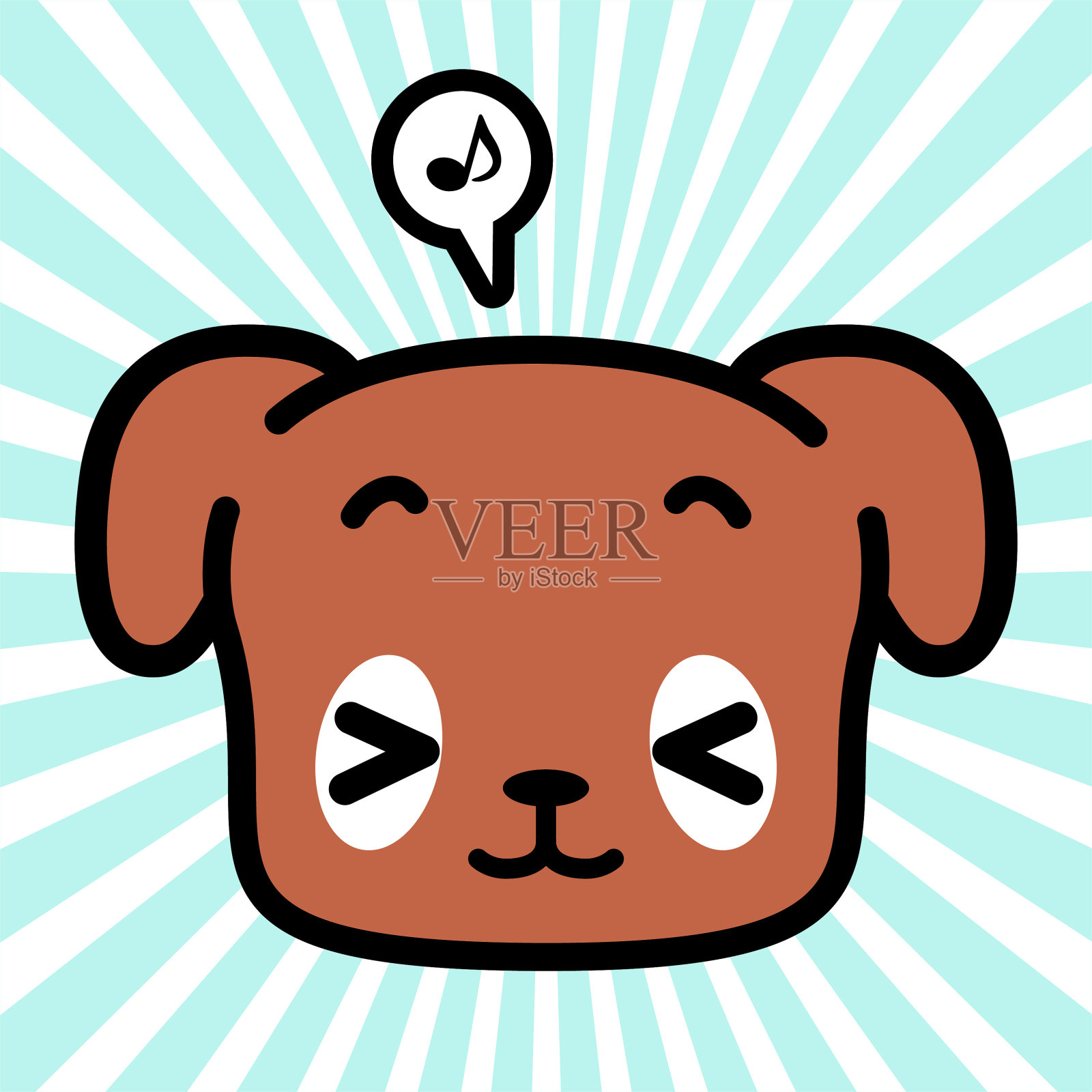 可爱的狗狗角色设计插画图片素材