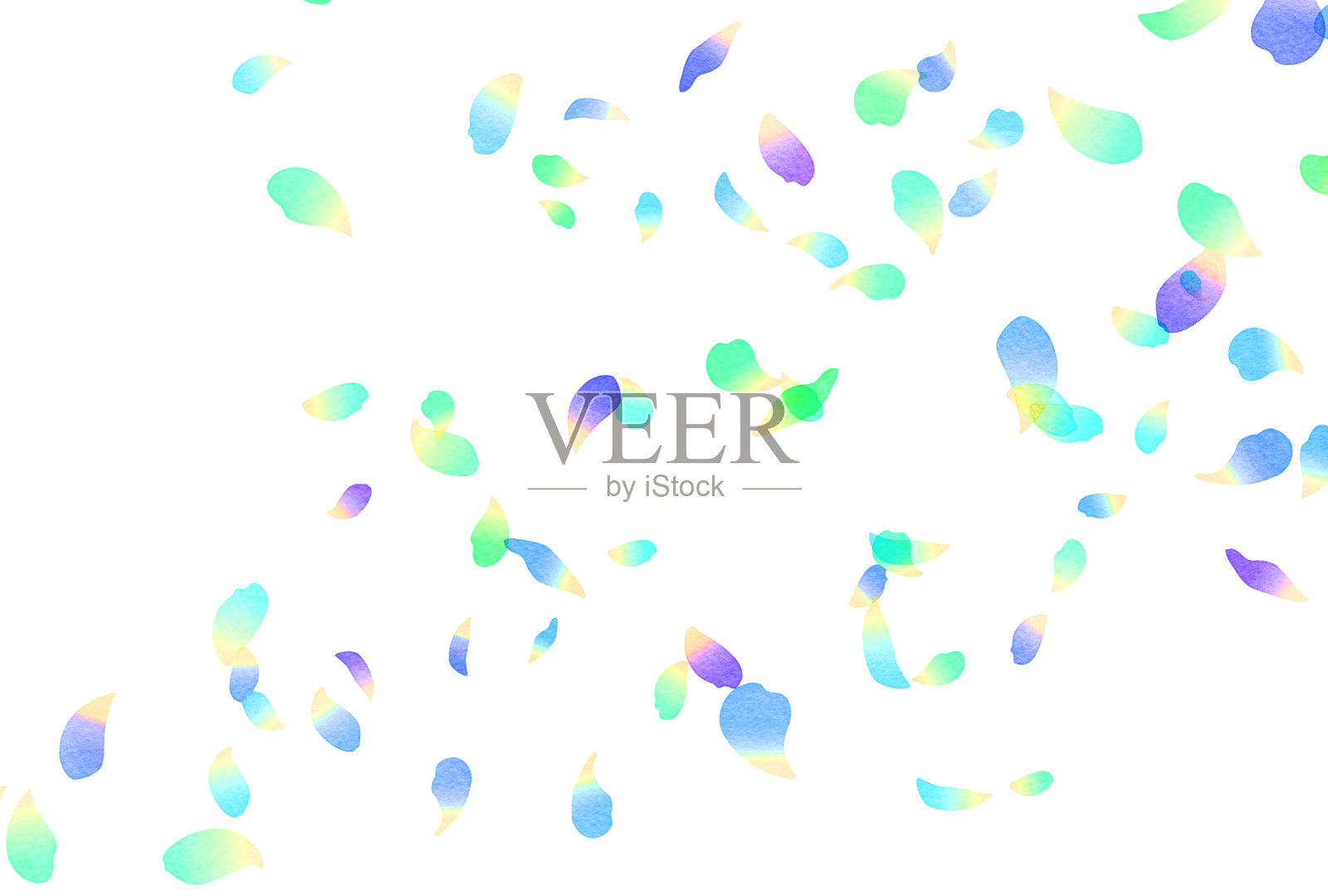 水彩风格花瓣背景插图插画图片素材