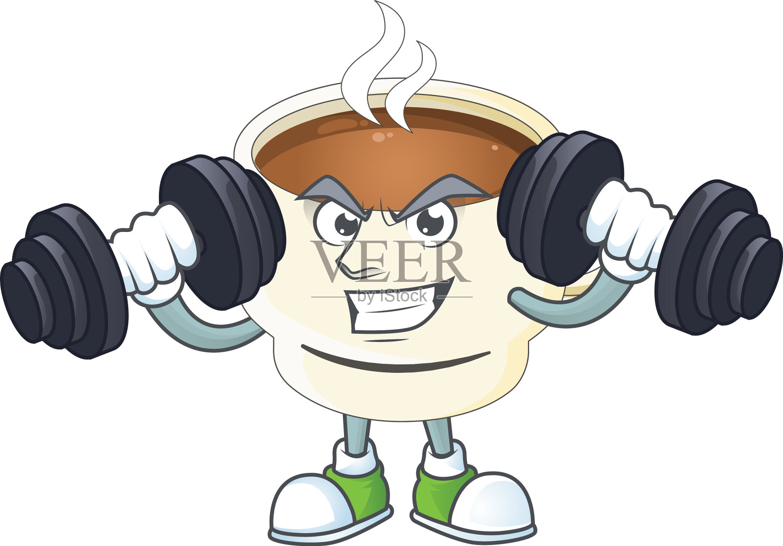 健身:早上喝一杯咖啡设计元素图片