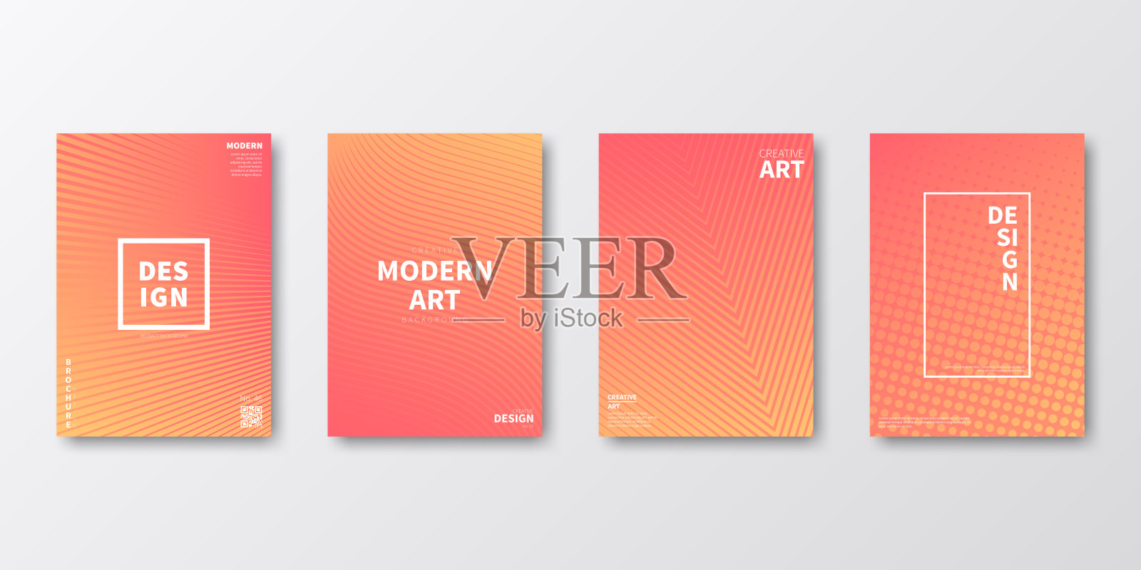 小册子模板布局，橙色封面设计，商业年度报告，传单，杂志设计模板素材