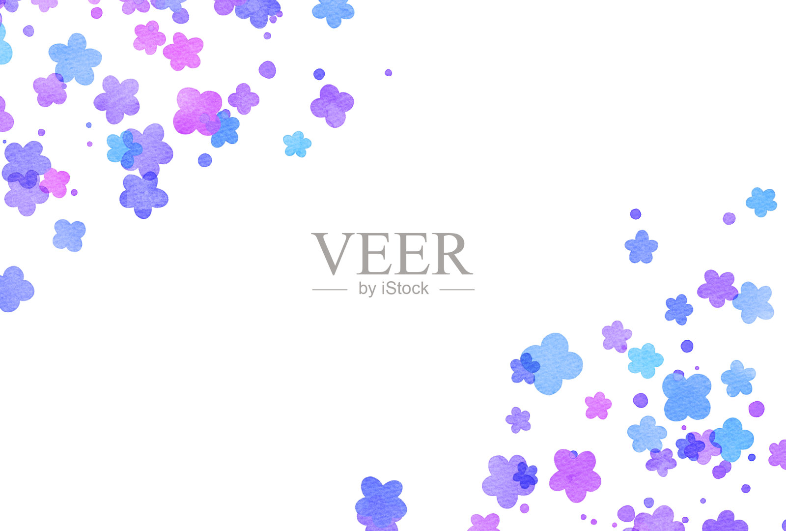 彩色水彩花卉背景插图插画图片素材