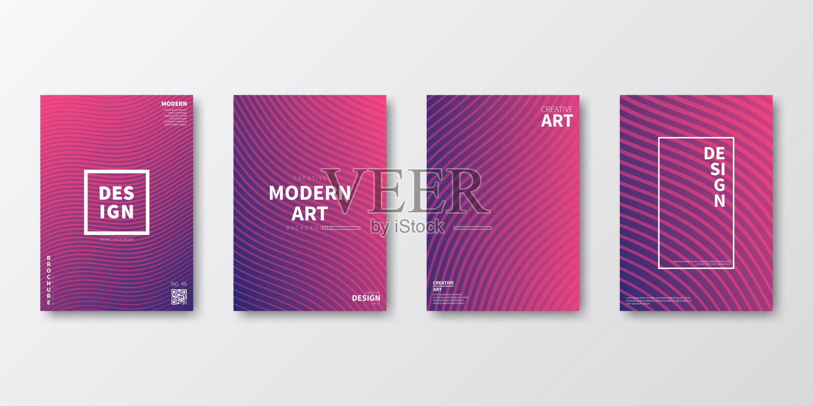 宣传册模板排版，紫色封面设计，企业年报，传单，杂志设计模板素材