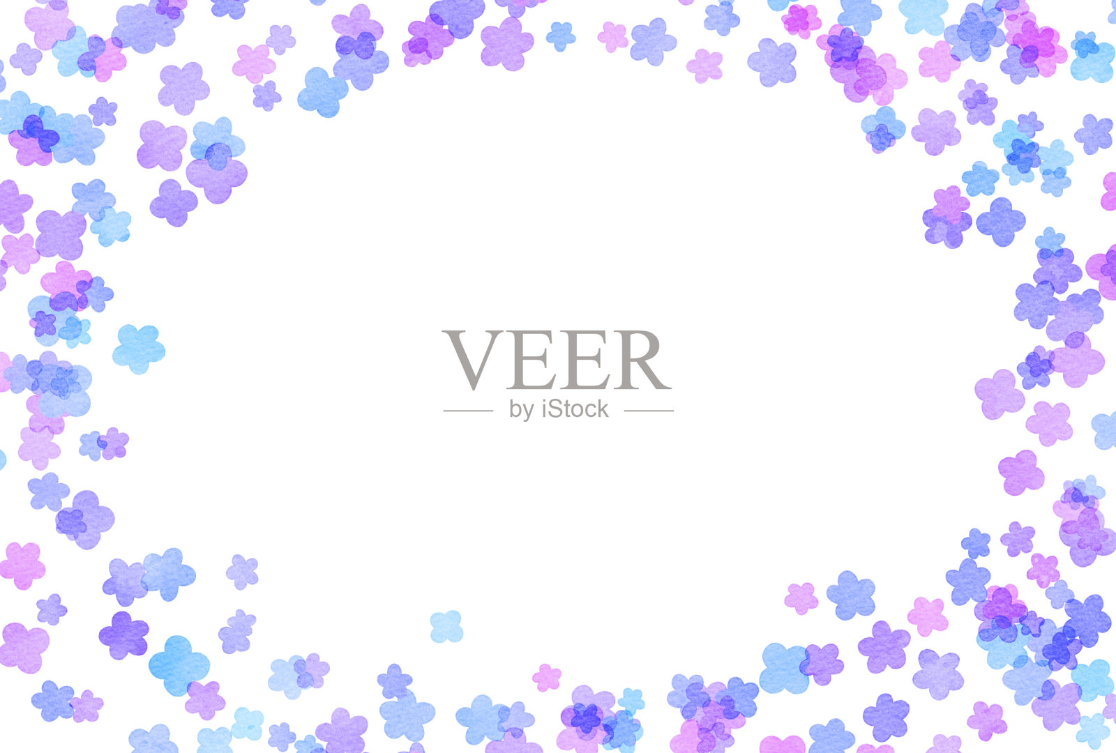 彩色水彩花卉背景插图插画图片素材