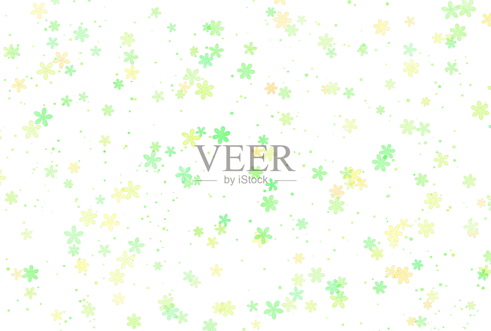 彩色水彩花卉背景插图插画图片素材