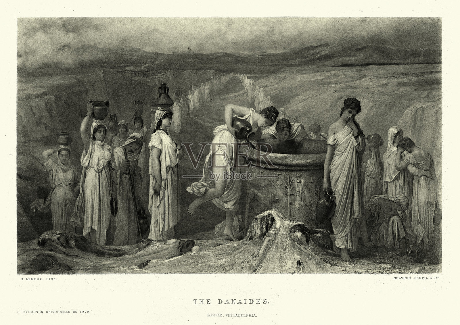 希腊神话，达纳伊德插画图片素材