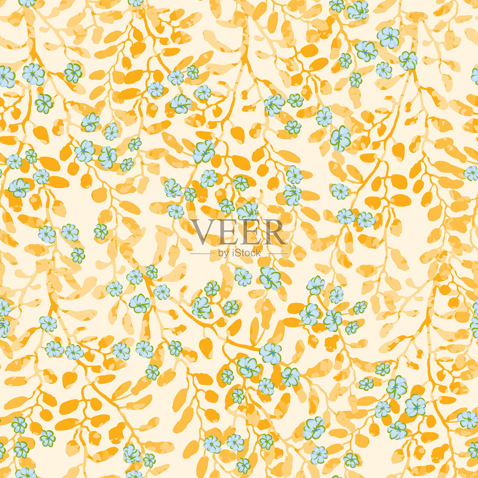 无缝的背景与彩色的插画图片素材