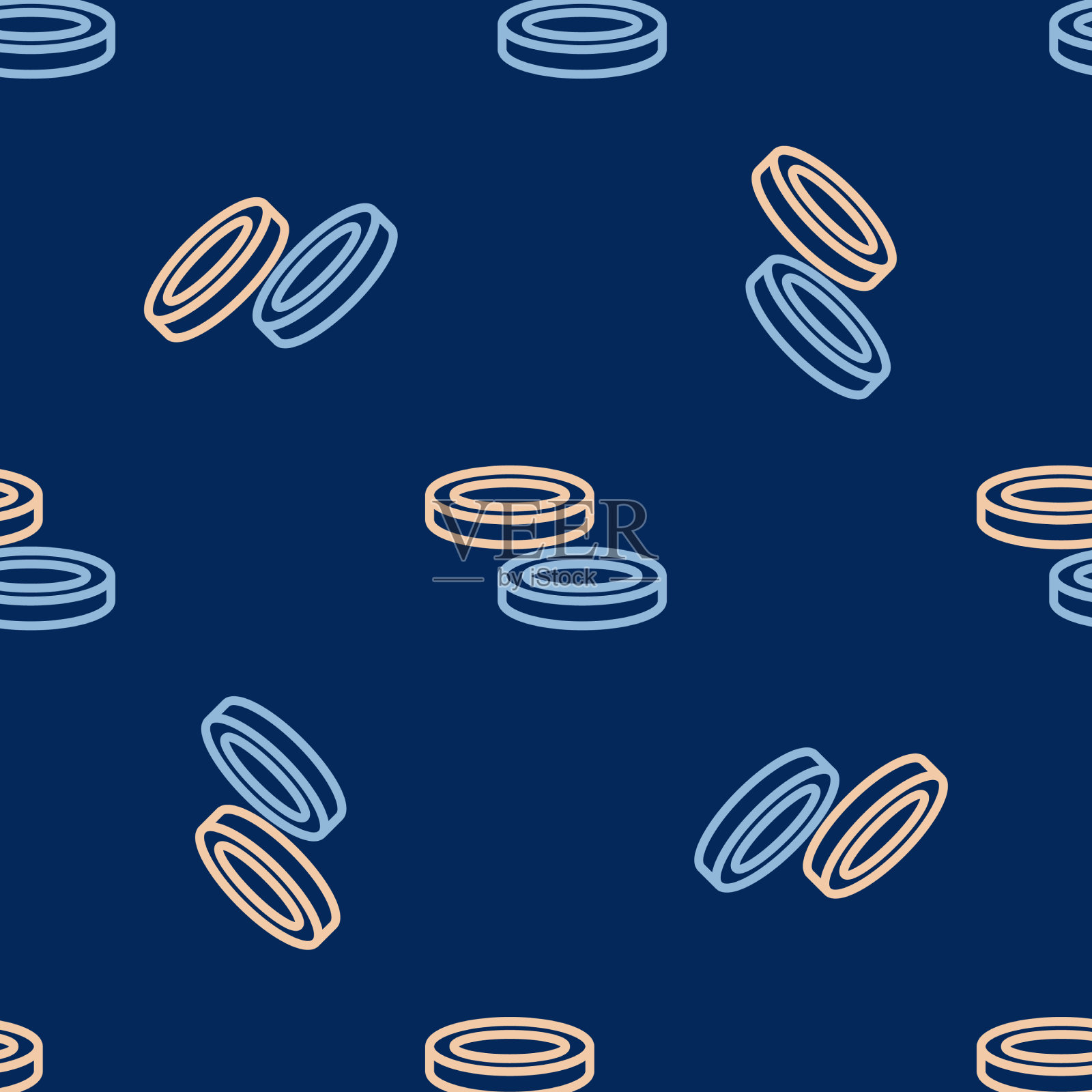 棋盘游戏棋子图标隔离无缝插画图片素材