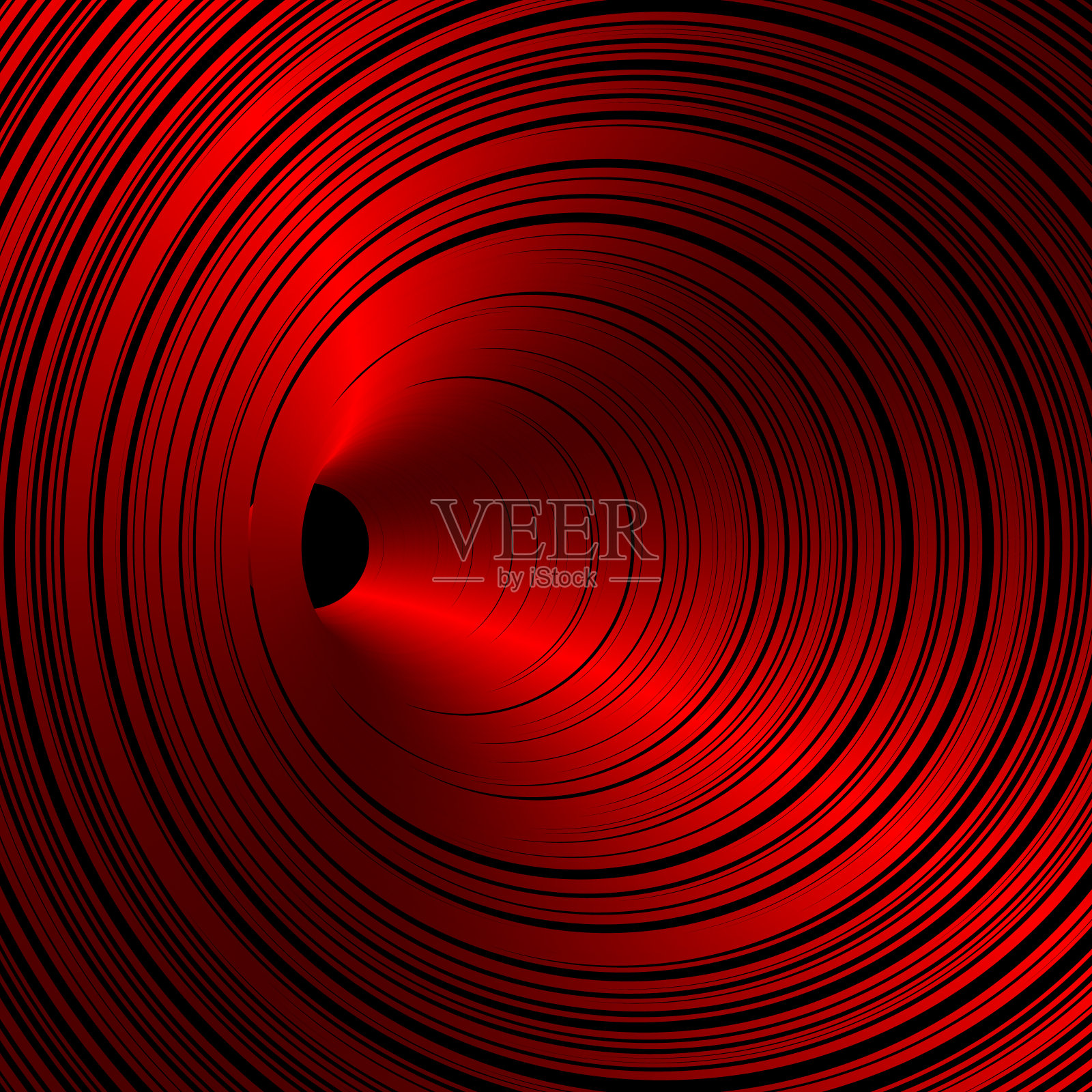 暗红色发亮的隧道。转向。3 d向量插画图片素材