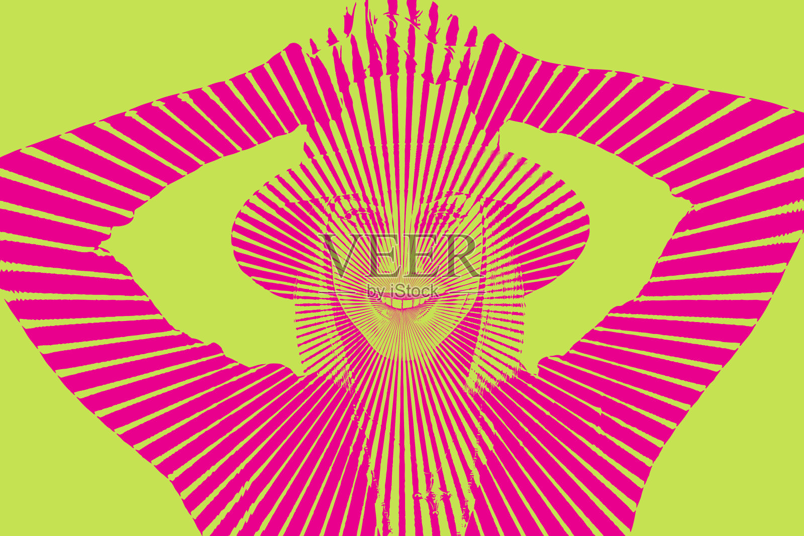 一位健康美丽的老年妇女的肖像插画图片素材