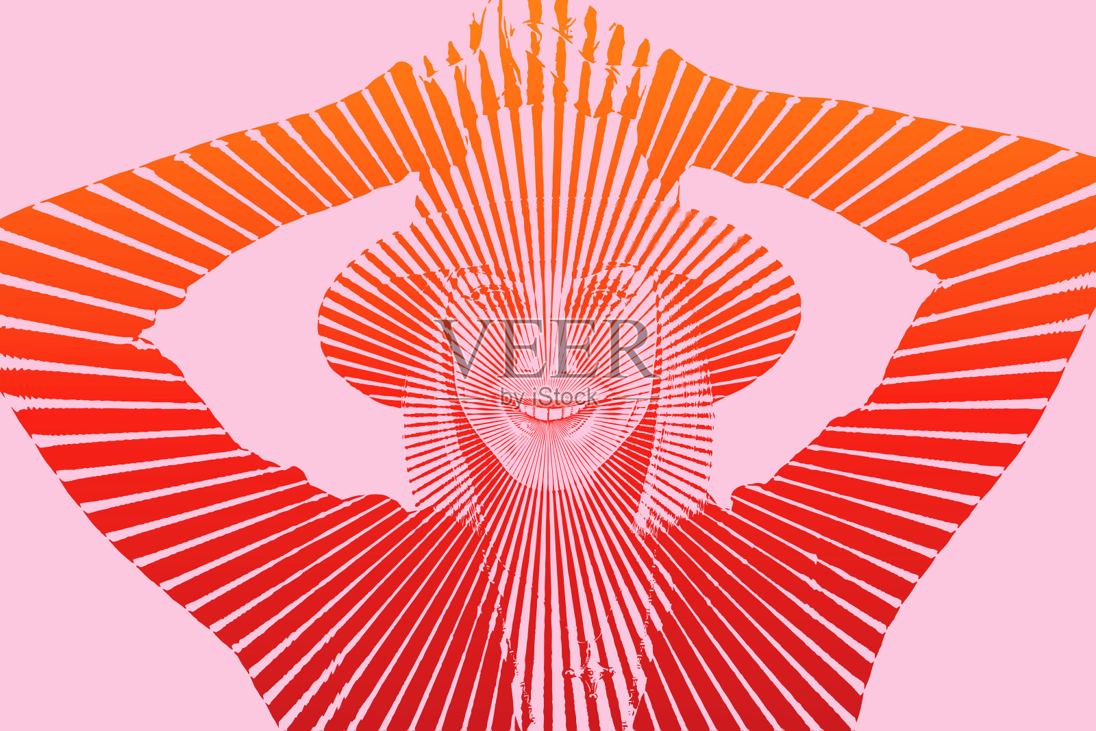 一位健康美丽的老年妇女的肖像插画图片素材