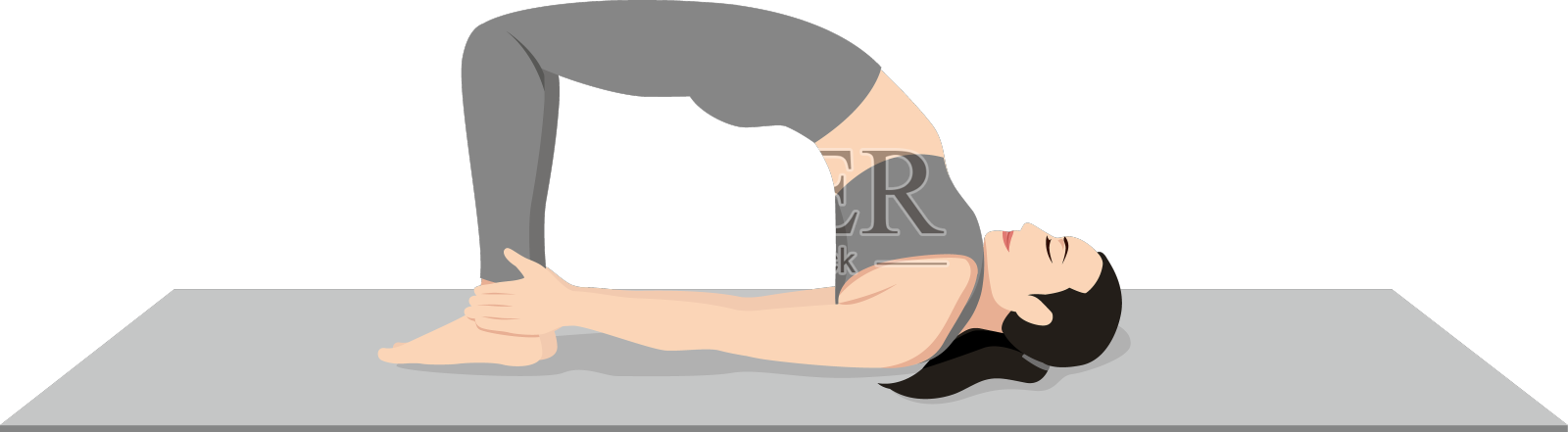 桥型姿势变化脚踝setubandha设计元素图片