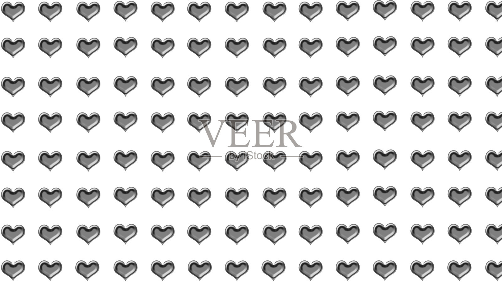 红色爱心浪漫奶油色无缝图案照片摄影图片