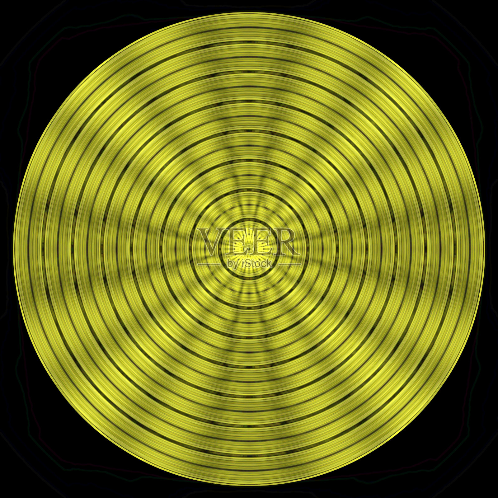 旋转的金色磁盘插画图片素材