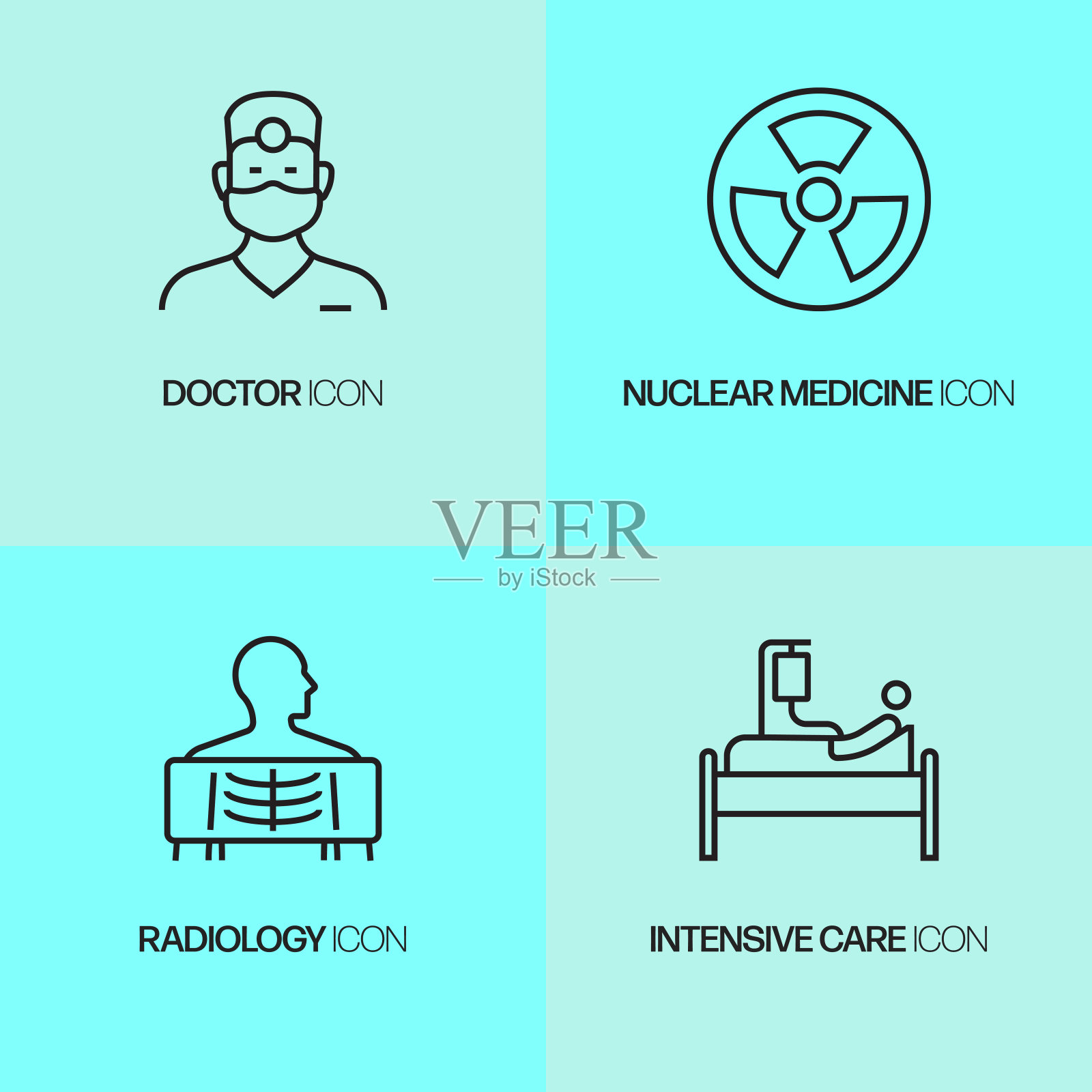 医疗保健和医疗相关线条图标。向量符号说明。插画图片素材