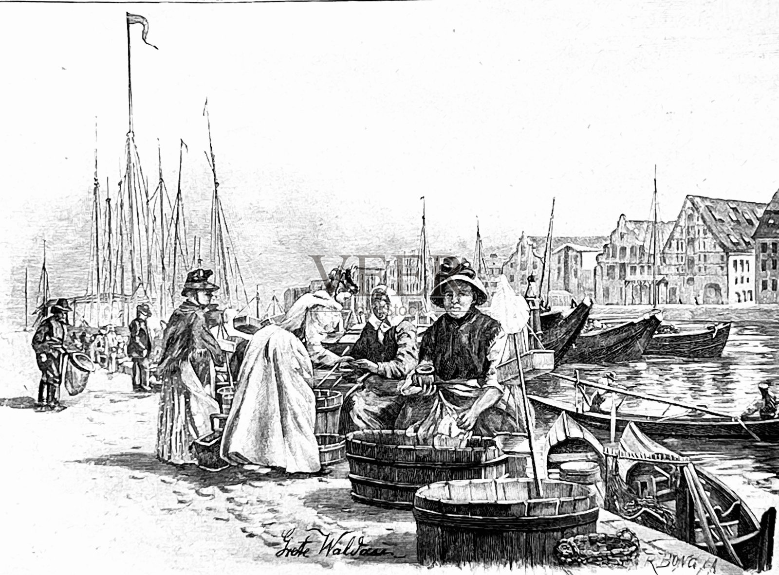 什切青:在Bollwerk插画图片素材