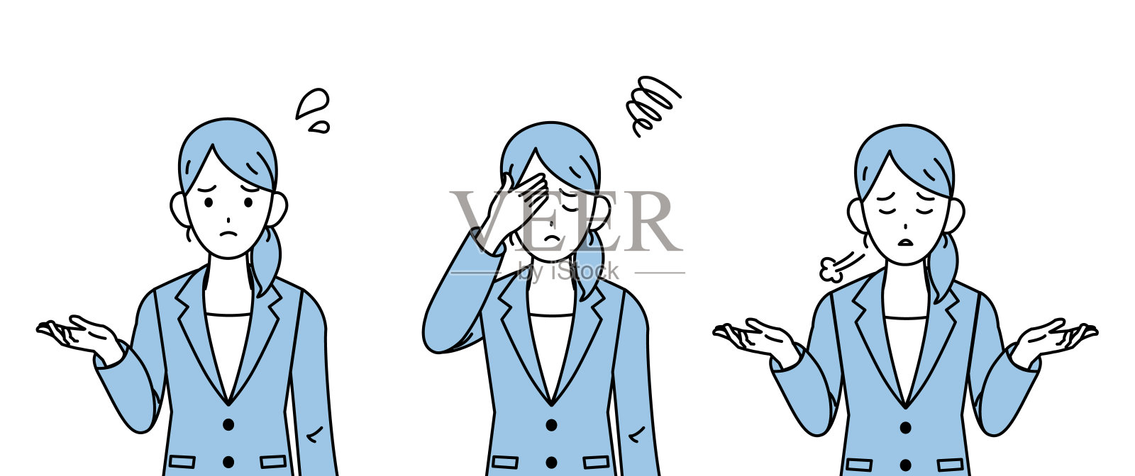 商人麻烦说明插画图片素材