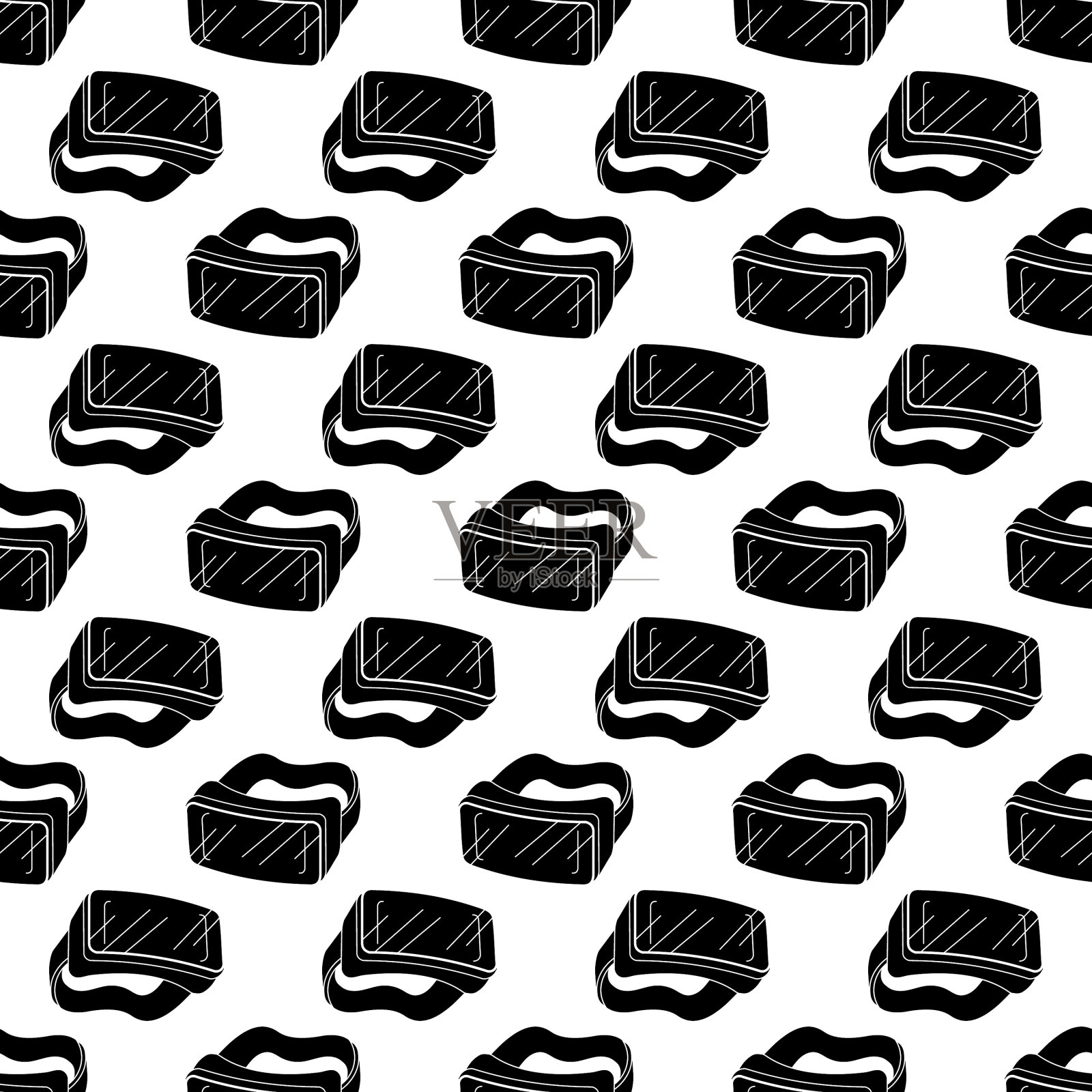 Vr眼镜图案无缝插画图片素材