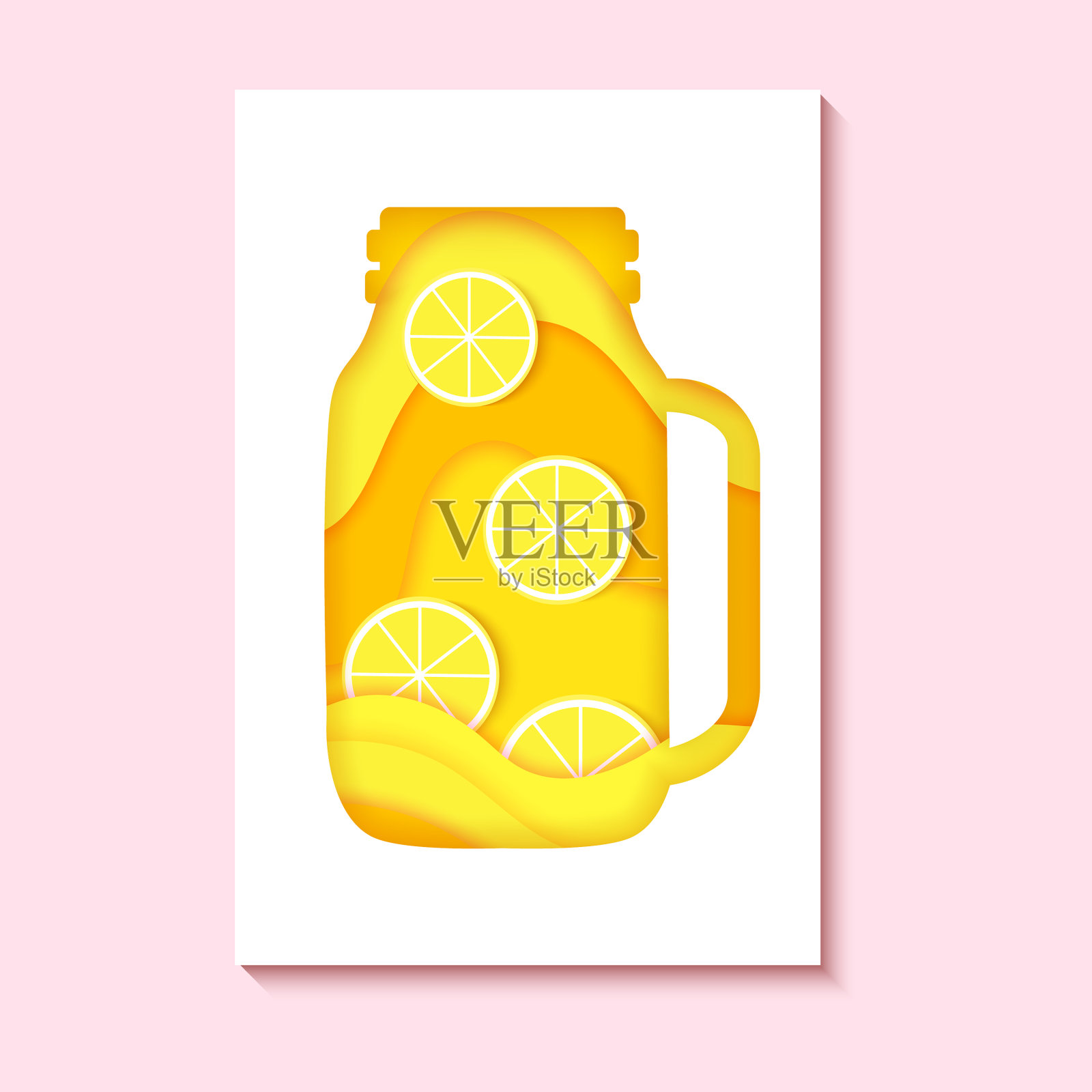 剪影剪纸鸡尾酒创意插画图片素材