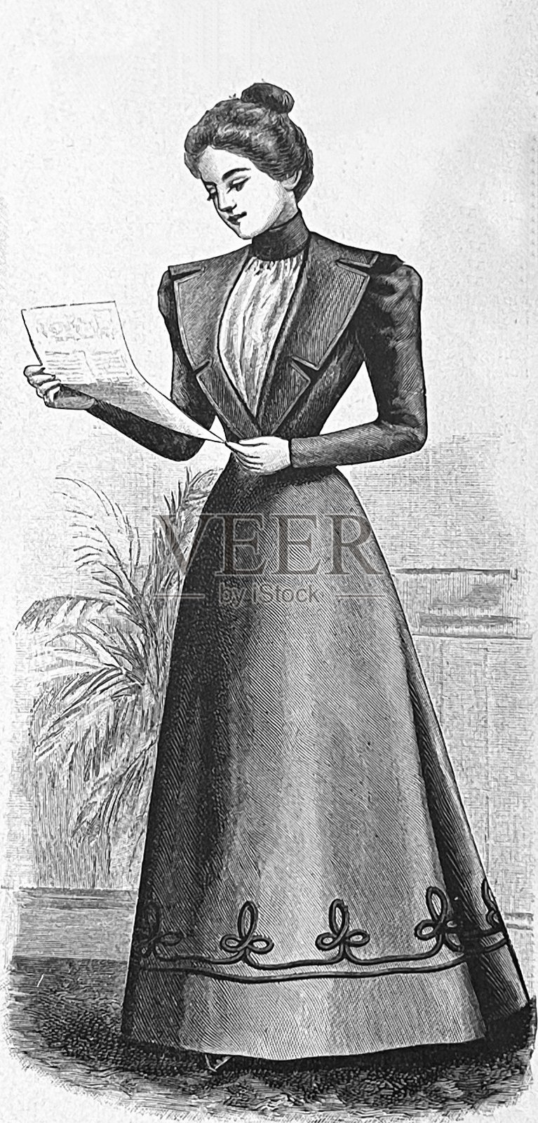 新时尚女性插画图片素材