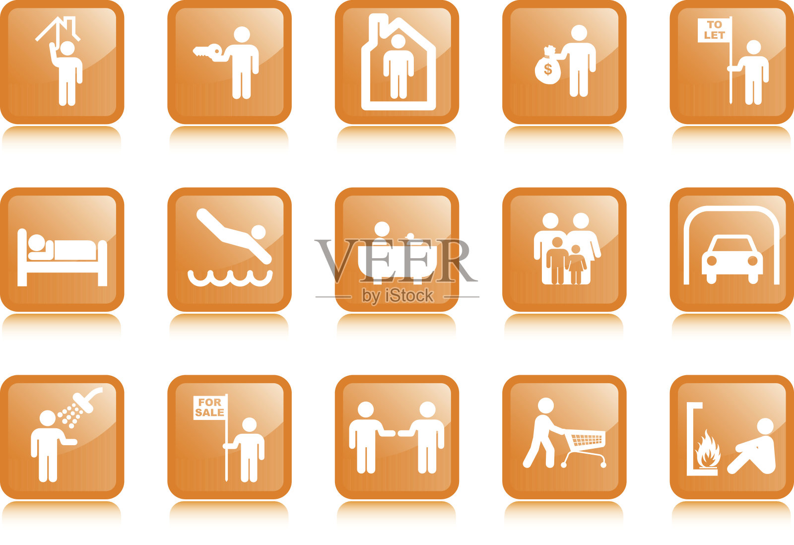 房地产概念图标图标素材