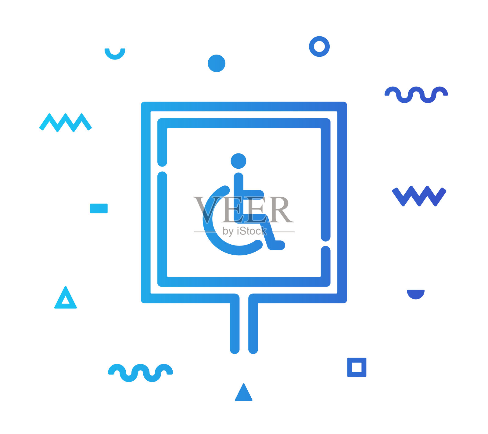 禁用标识线条风格图标设计插画图片素材