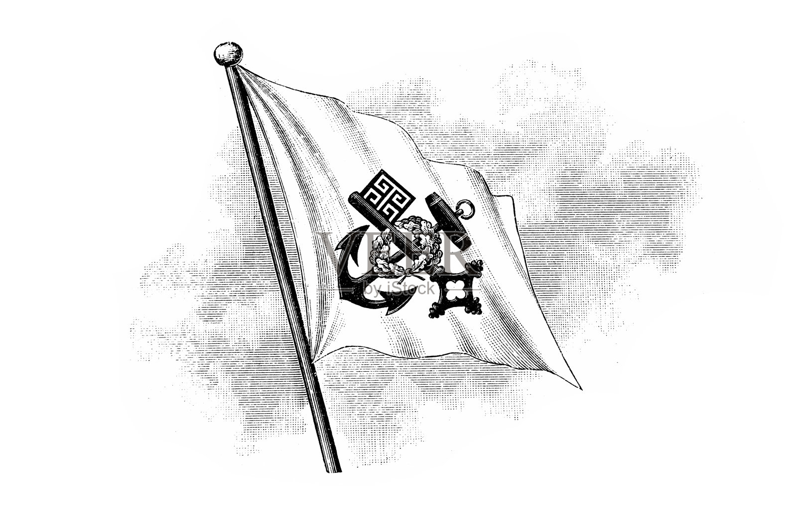北德意志劳埃德船旗是一家德国船务公司插画图片素材