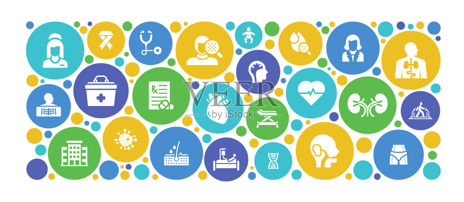 医疗保健和医疗相关的模式设计插画图片素材