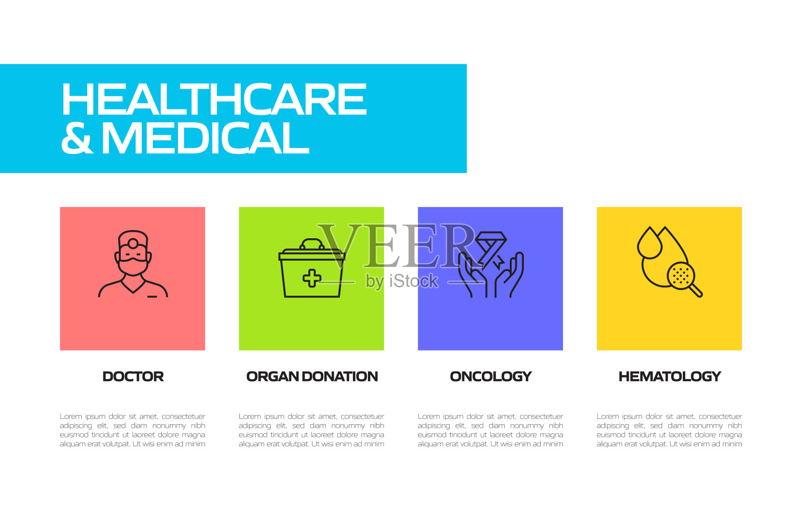 医疗保健和医疗相关的线条图标。向量符号说明。插画图片素材