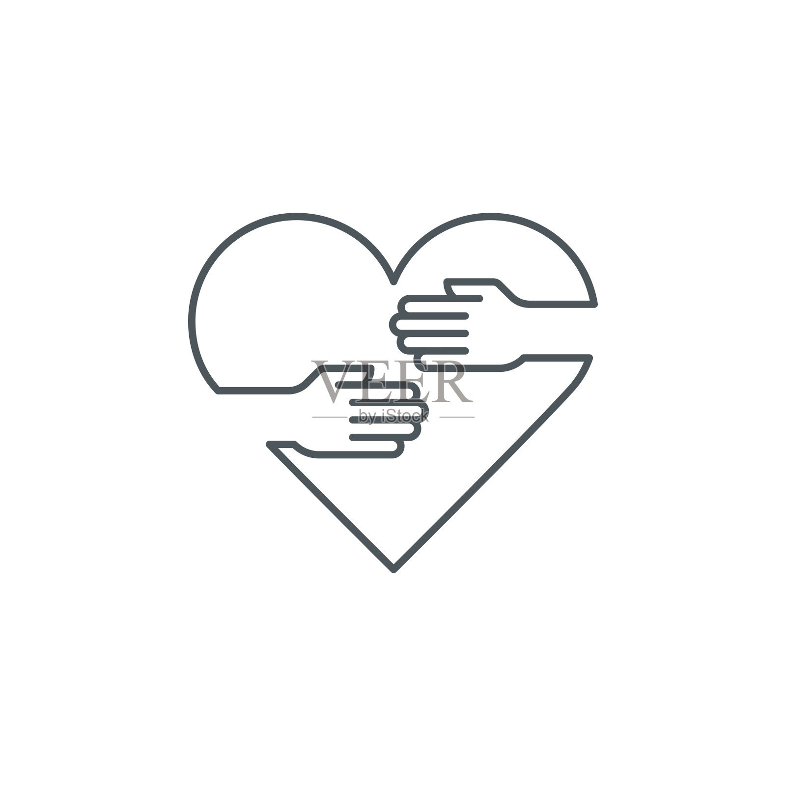 手持爱心图标插画图片素材