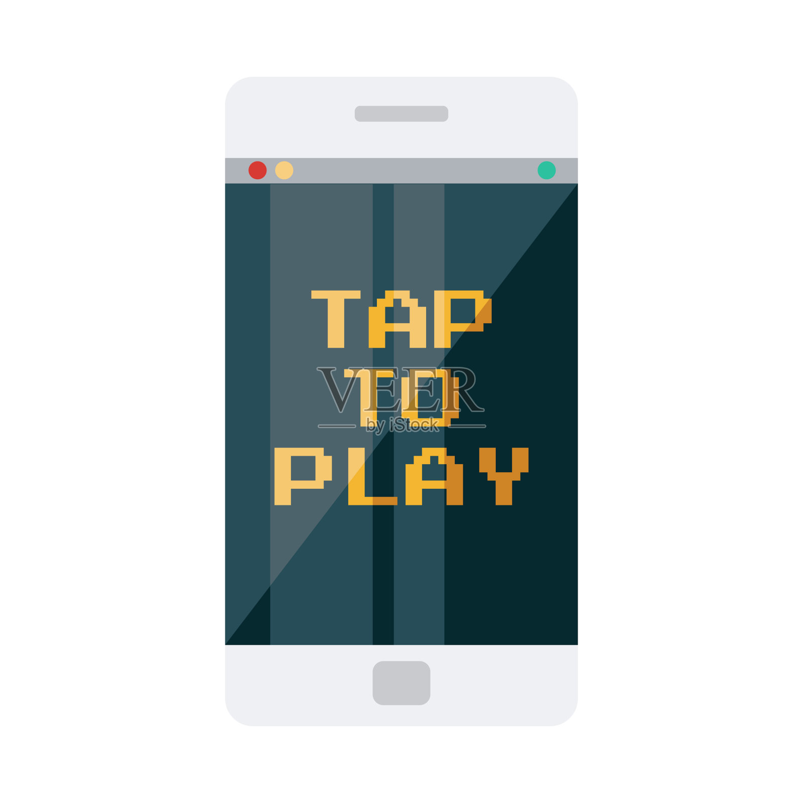 透明背景上的手机游戏图标插画图片素材