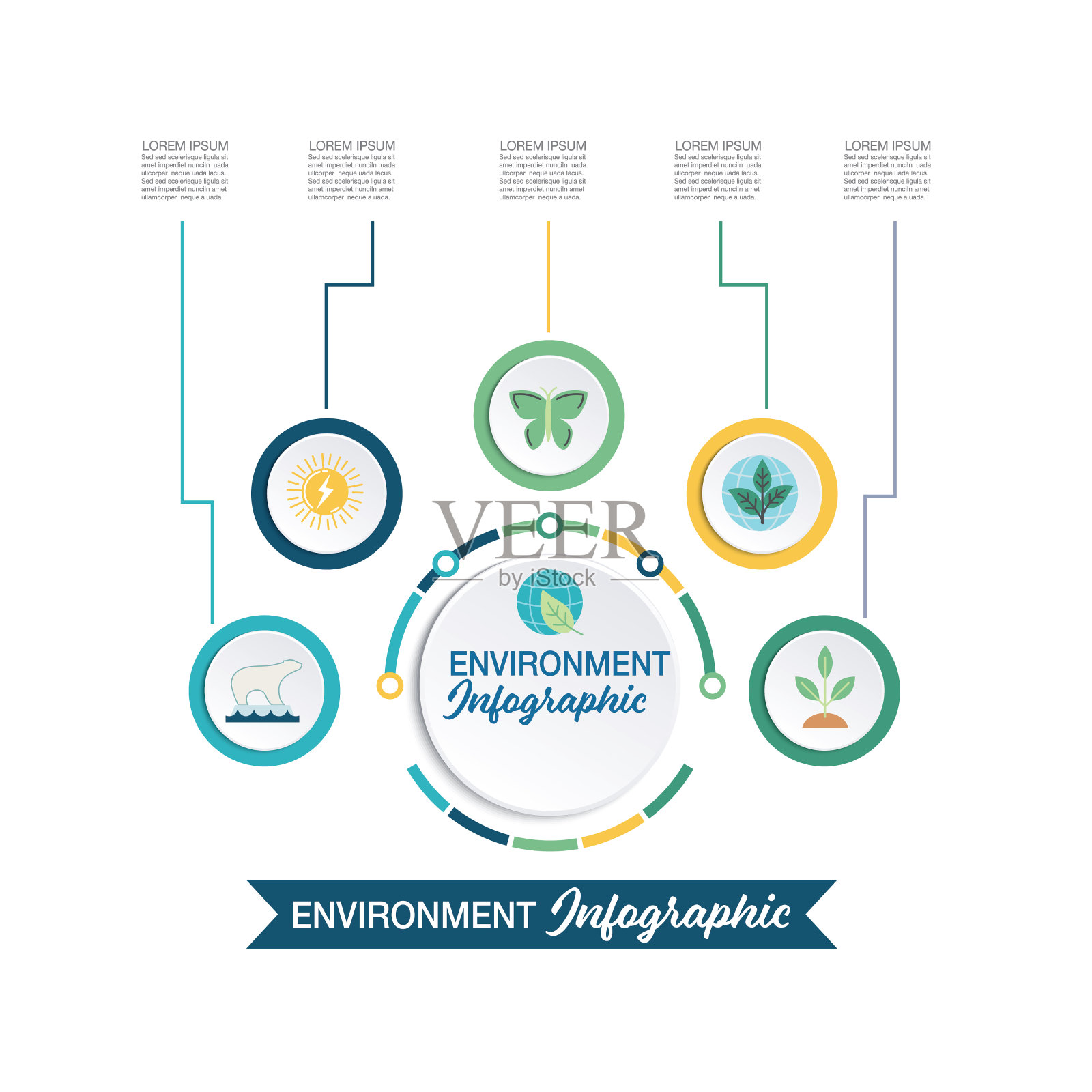 环境信息模板插画图片素材